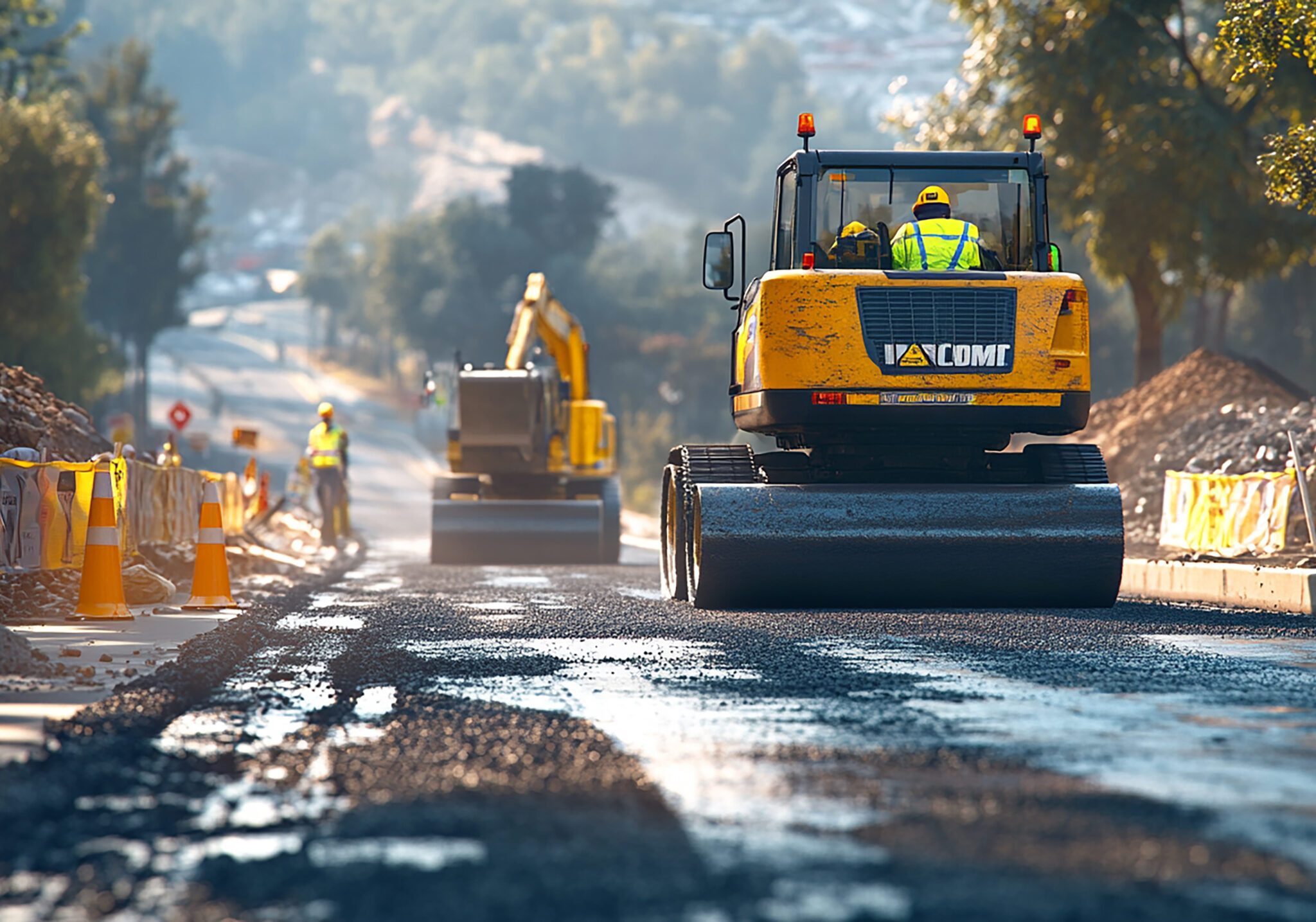 road-construction-scene-with-heavy-machinery-workers-safety-gear